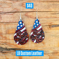 Patriotic western earrings
